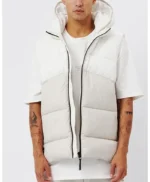 Mens White Puffer Vest