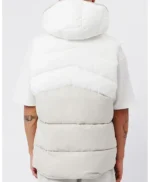 Mens White Puffer Vest