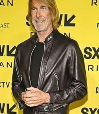 Michael Bay Drop Black Leather Jacket