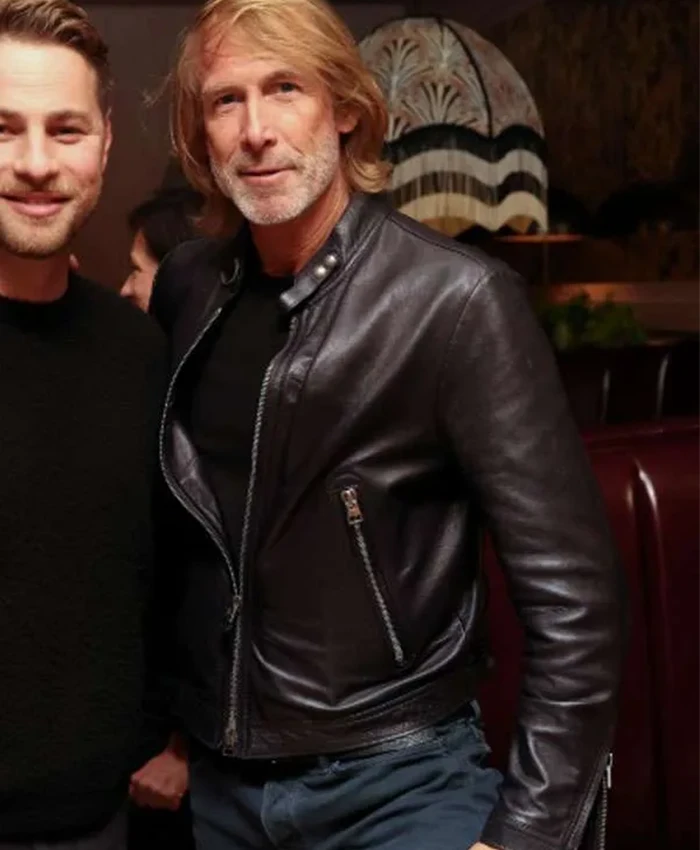 Michael Bay Drop Black Leather Jacket Michael Bay Drop Black Leather Jacket
