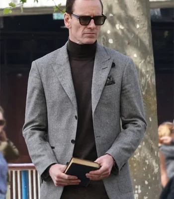 Michael Fassbender Black Bag Grey Blazer