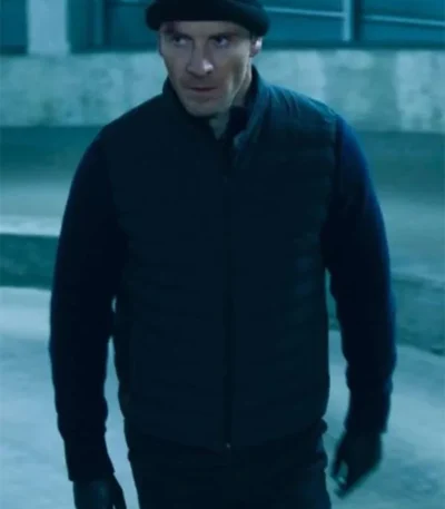 Michael Fassbender The Killer 2023 Black Puffer Vest