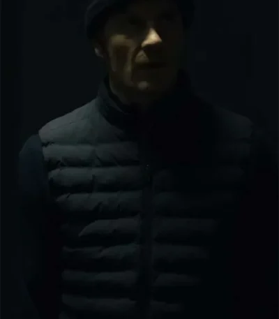 Michael Fassbender The Killer 2023 Black Puffer Vest