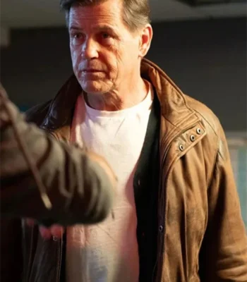 Michael Paré Helloween Brown Leather Jacket