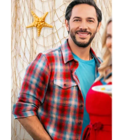 Michael Rady Catch of the Day Red Checked Jacket