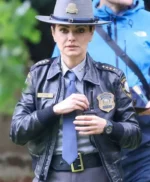 Mila Kunis Wake Up Dead Man Leather Bomber Jacket
