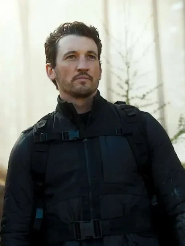 Miles Teller The Gorge Black Quilted Parachute Jacket
