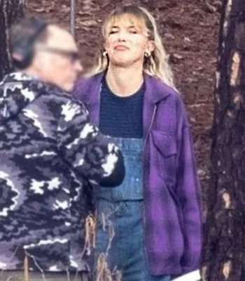 Millie Bobby Brown The Electric State Purple Jacket