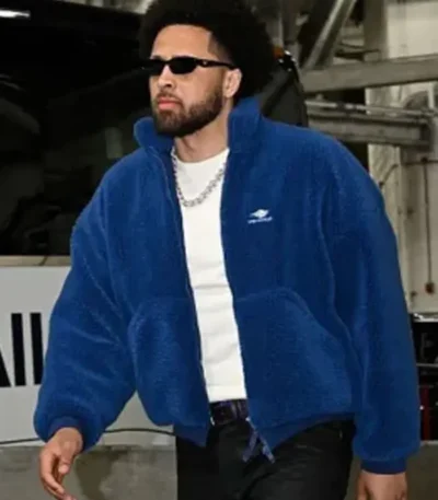 Cade Cunningham Blue Sherpa Jacket