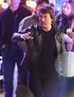 Mission Impossible 8 Tom Cruise Black Leather Jacket