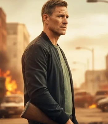Muzzle City of Wolves Aaron Eckhart Bomber Jacket