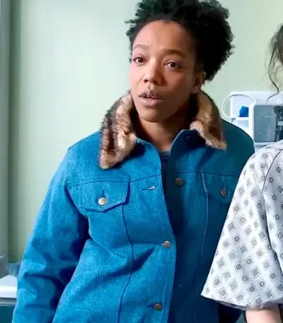 Naomi Ackie Sorry, Baby Blue Jacket