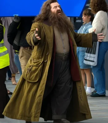 Nick Frost Harry Potter Green Cotton Coat