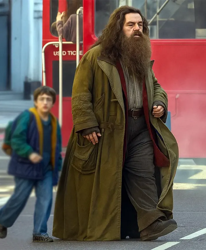 Nick Frost Harry Potter Green Cotton Coat Nick Frost Harry Potter Green Cotton Coat