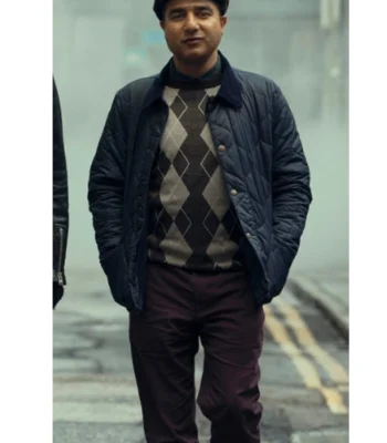 Nick Mohammad Deep Cover Blue Quilted Jacket