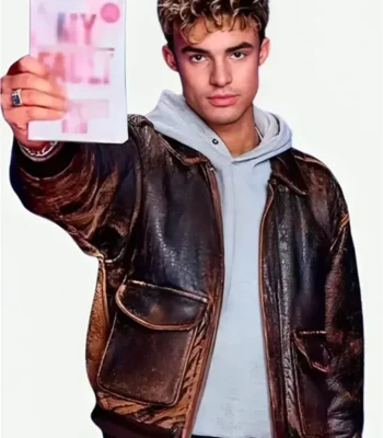 Nick My Fault London Distressed Brown Leather Jacket