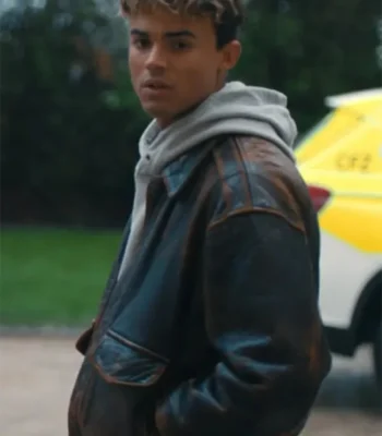Nick My Fault London Distressed Brown Leather Jacket