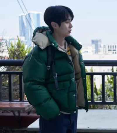 Number One Choi Woo-sik Green Puffer Jacket