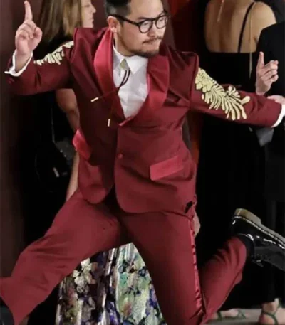 Oscar 2023 Daniel Kwan Red Punk Suit