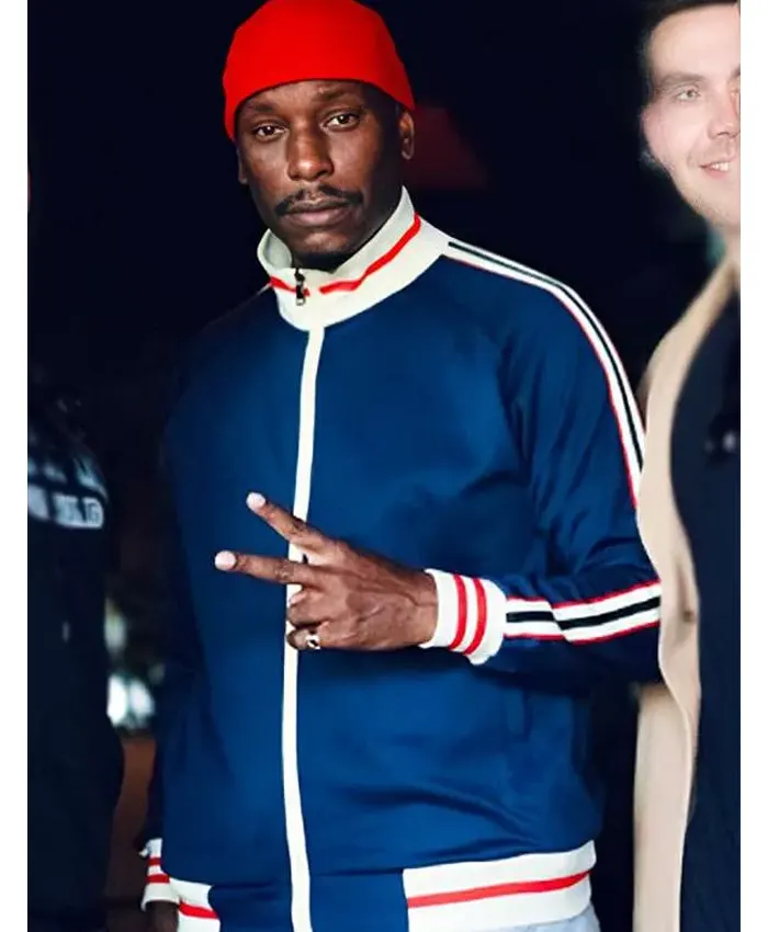 Oscar Shaw Tyrese Gibson Blue Track Jacket Oscar Shaw Tyrese Gibson Blue Track Jacket