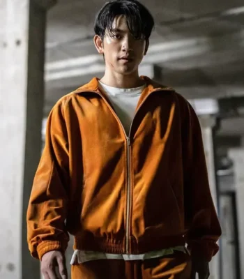 Park Jin-young High Five Brown Track Jacket
