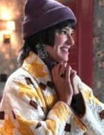 Parker Posey The Parenting Yellow & White Quilted Coat