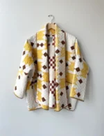 Parker Posey The Parenting Yellow & White Quilted Coat