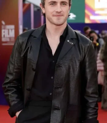 Paul Mescal Hamnet Black Leather Jacket