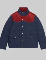 Paul Rudd Friendship Blue and Red Puffer Jacket