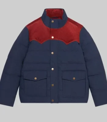 Paul Rudd Friendship Blue and Red Puffer Jacket