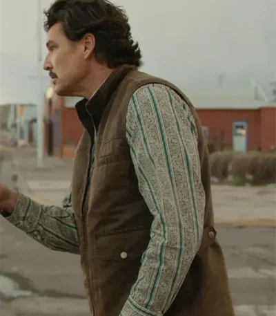 Pedro Pascal Eddington Brown Cotton Vest