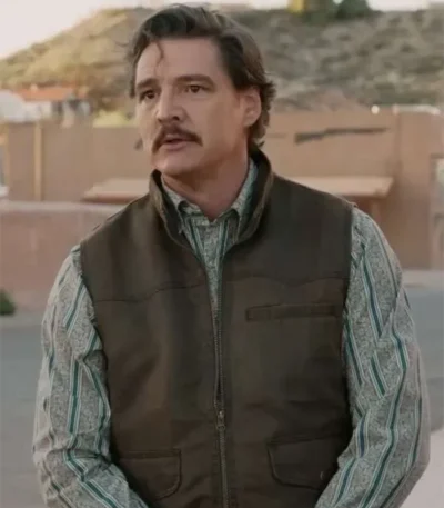 Pedro Pascal Eddington Brown Cotton Vest