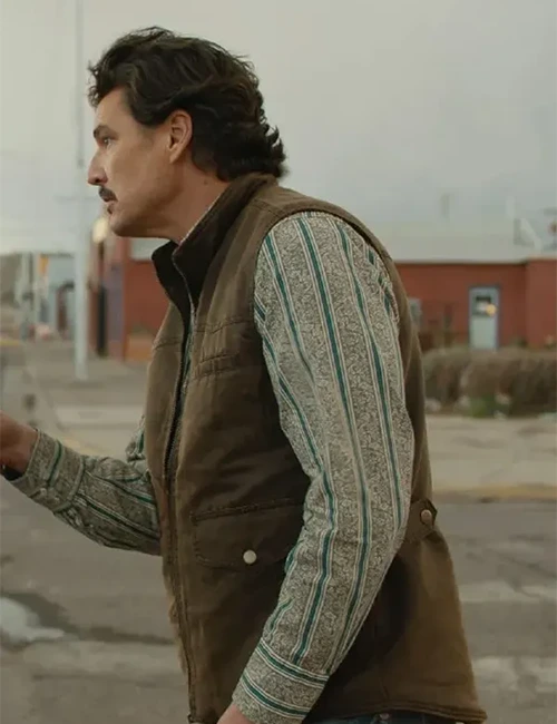 Pedro Pascal Eddington Brown Cotton Vest Pedro Pascal Eddington Brown Cotton Vest