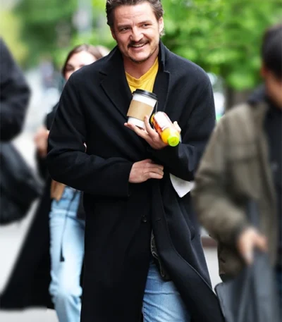 Pedro Pascal Materialists Black Coat