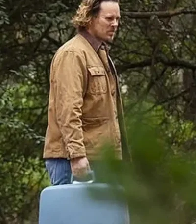 Pieces of Her Aaron Jeffery Cotton Brown Jacket