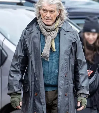 Pierce Brosnan Four Letters of Love Leather Coat