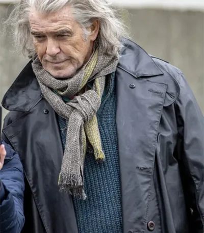 Pierce Brosnan Four Letters of Love Leather Coat