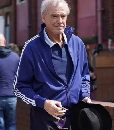 Pierce Brosnan Giant Blue Track Jacket