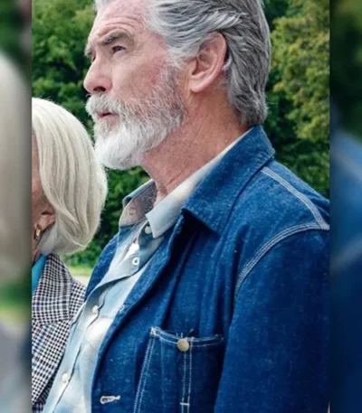 Pierce Brosnan The Thursday Murder Club Denim Jacket