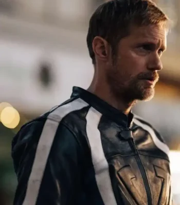 Pillion Alexander Skarsgård Black Racer Jacket