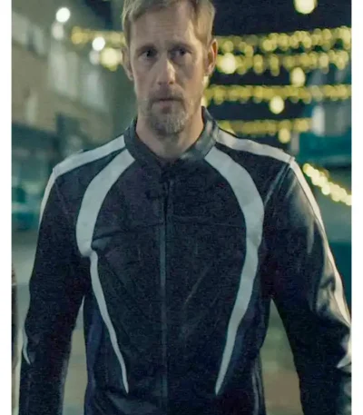 Pillion Alexander Skarsgård Black Racer Jacket