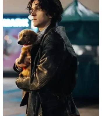 Pillion Harry Melling Black Leather Jacket