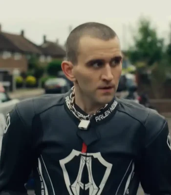 Pillion Harry Melling Black Racer Jacket