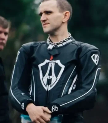 Pillion Harry Melling Black Racer Jacket