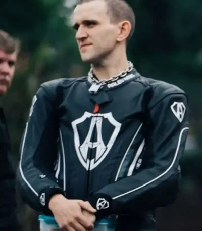 Pillion Harry Melling Black Racer Jacket