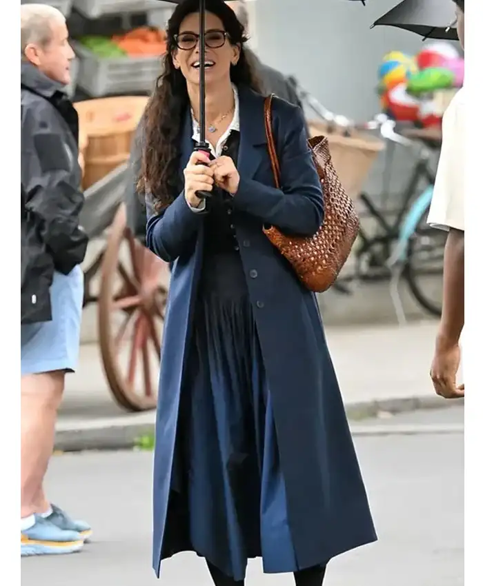 Practical Magic 2 Sandra Bullock Blue Coat Practical Magic 2 Sandra Bullock Blue Coat