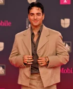 2026 Red Carpet Maluma Cropped Beige Blazer