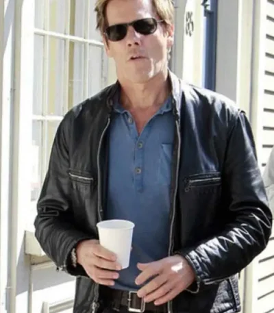 R.I.P.D. Kevin Bacon Black Leather Jacket