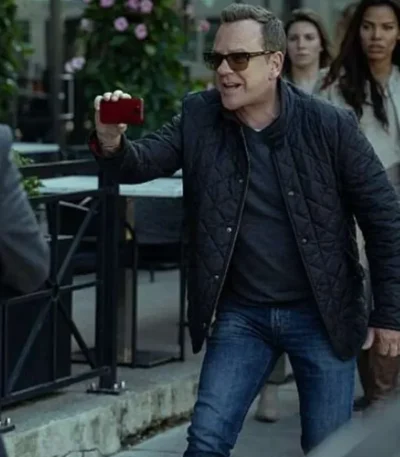 Rabbit Hole 2023 Kiefer Sutherland Quilted Jacket