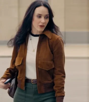 Rachel Brosnahan Superman Brown Suede Jacket